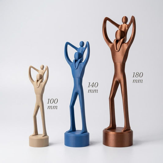Regalo per Papà – Statuetta Decorativa con Bambino sulle Spalle