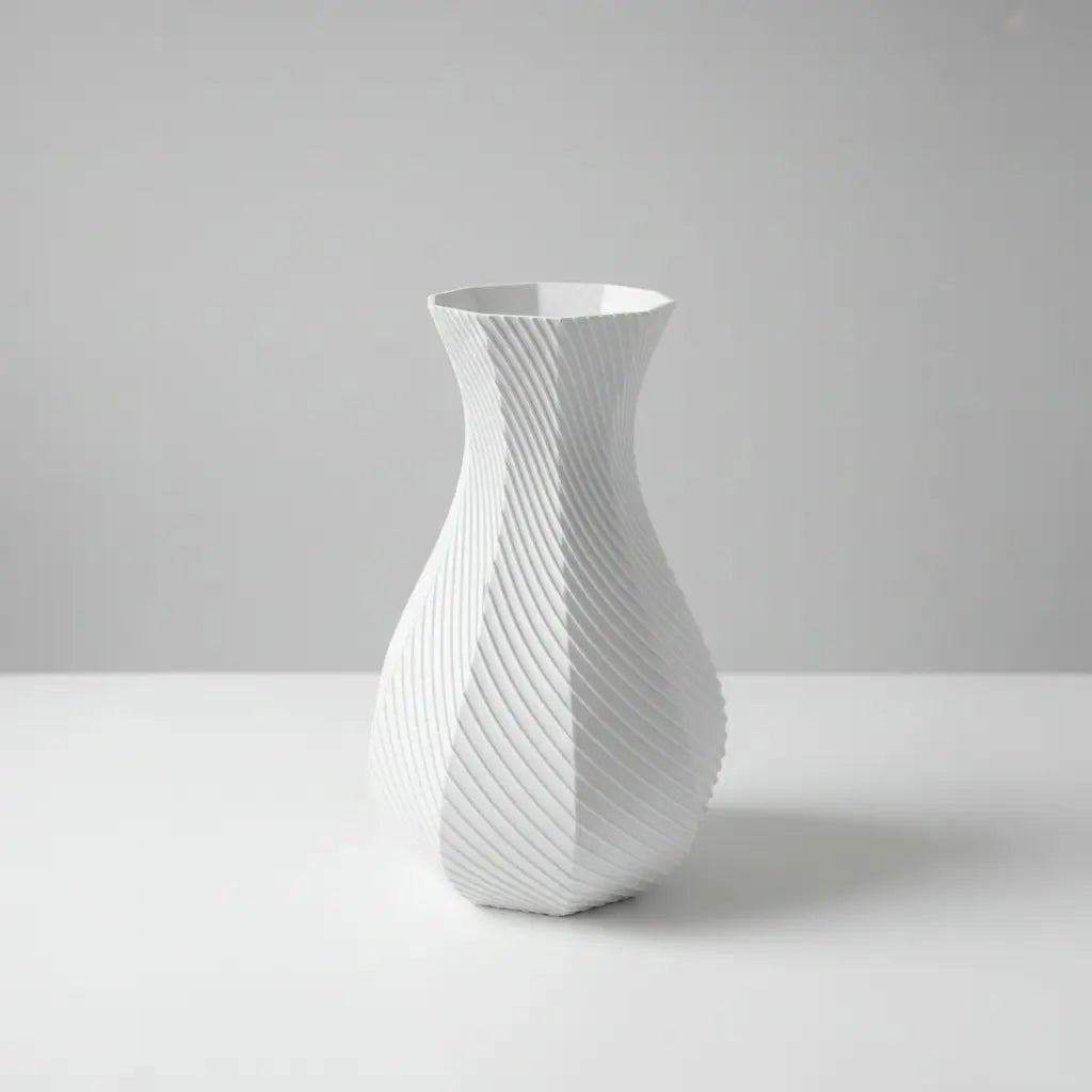 Vaso ottagonale moderno BIANCO 3DodLAB