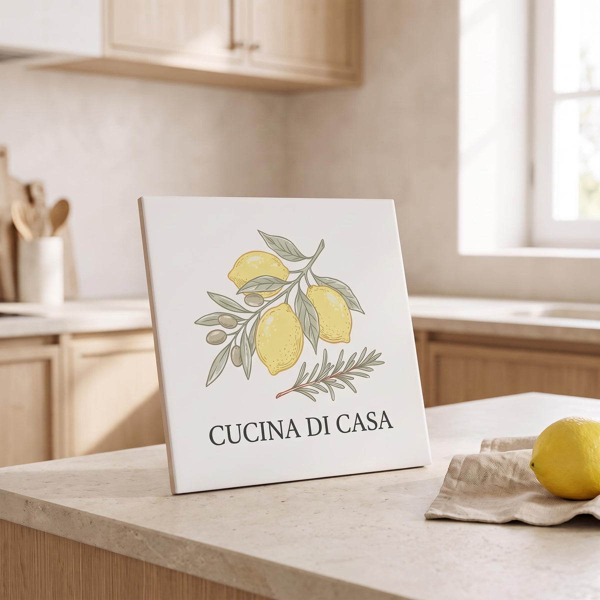 Piastrella personalizzata in ceramica con foto o dedica, maiolica decorativa, regalo per casa 15x15 o 20x20 cm