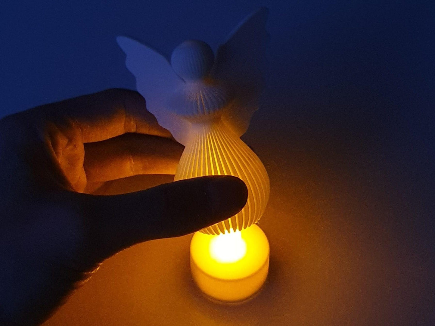 Angelo di Natale in PLA 8 cm | Decorazione natalizia stampata 3D | Addobbo albero, idea regalo originale, decorazioni fatte a mano. 3DodLAB