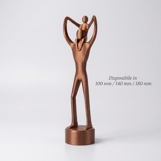 Regalo per Papà – Statuetta Decorativa con Bambino sulle Spalle