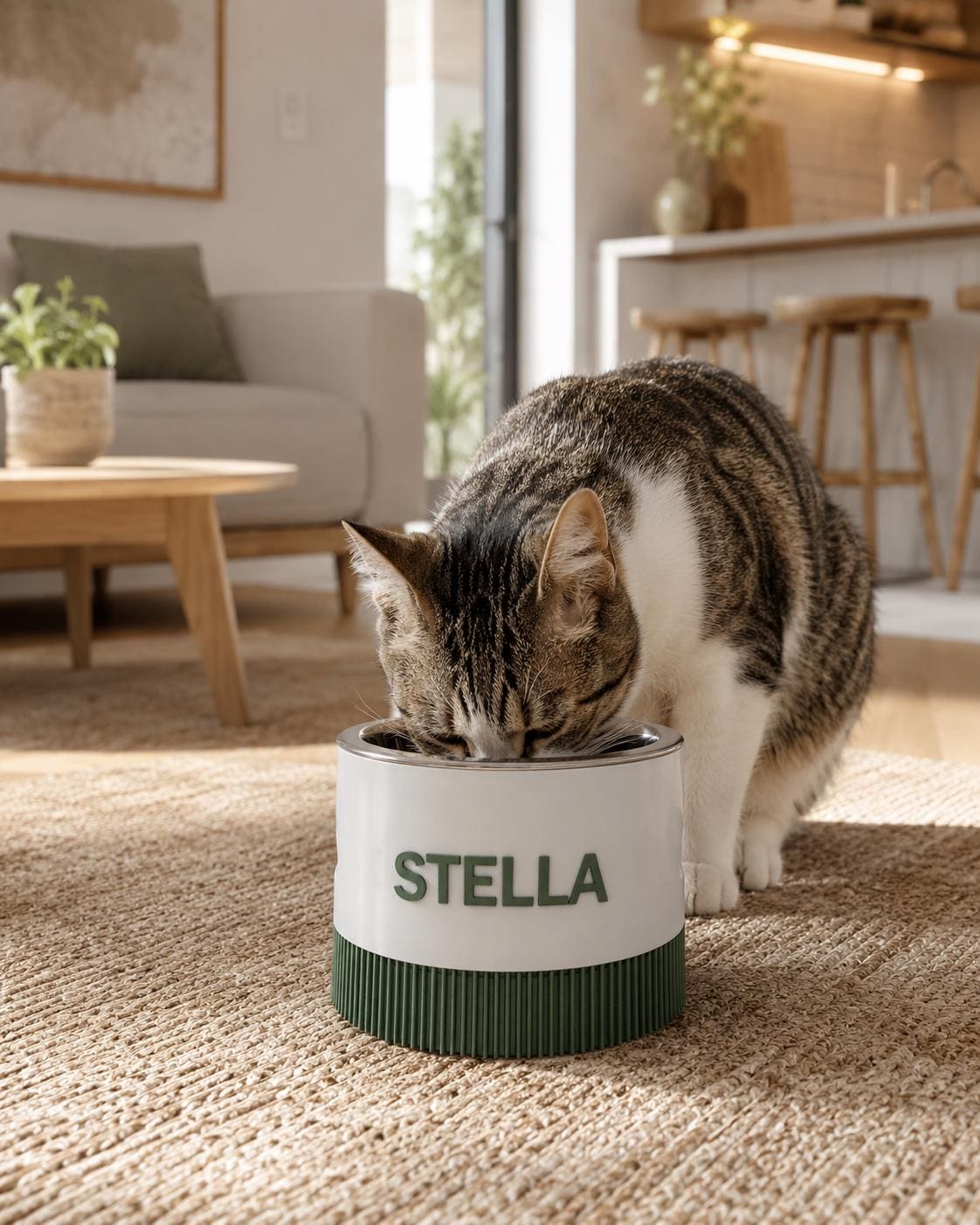 Ciotola Rialzata Personalizzata per Cani e Gatti con Nome e Ciotola Inox