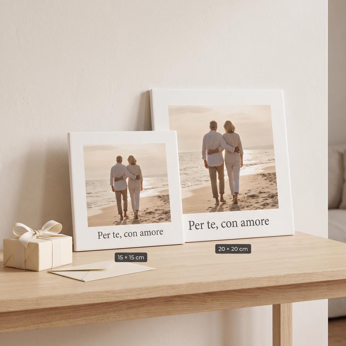 Piastrella personalizzata in ceramica con foto o dedica, maiolica decorativa, regalo per casa 15x15 o 20x20 cm