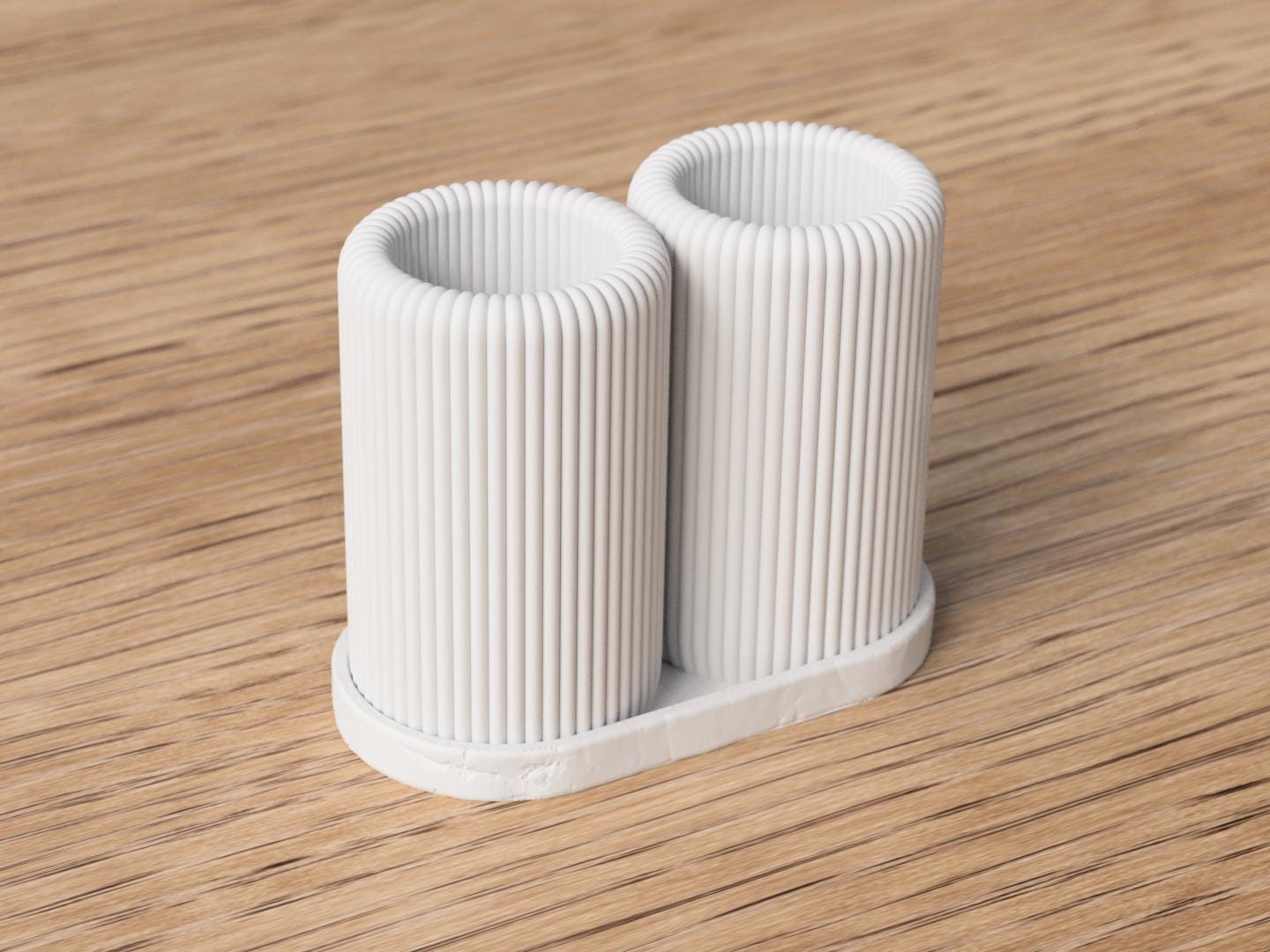 Organizer bagno Shiro effetto pietra – porta spazzolini 3D