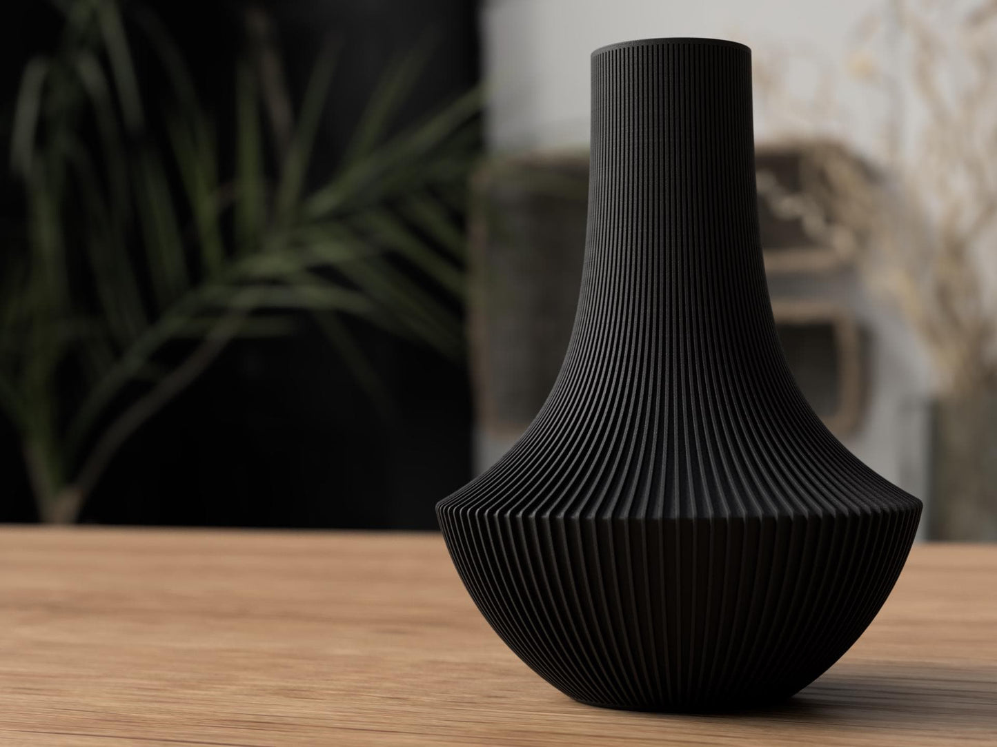 Vaso Japandi SHINTO Rigato 3D in PLA | Vaso decorativo minimal moderno | 18 cm / 21 cm | 3DodLAB