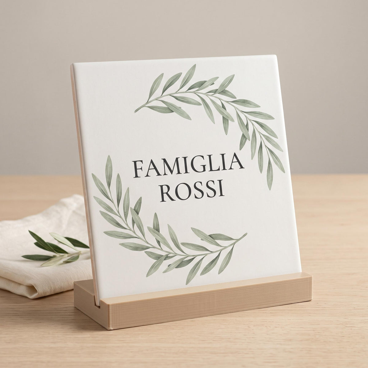 Piastrella personalizzata in ceramica con foto o dedica, maiolica decorativa, regalo per casa 15x15 o 20x20 cm