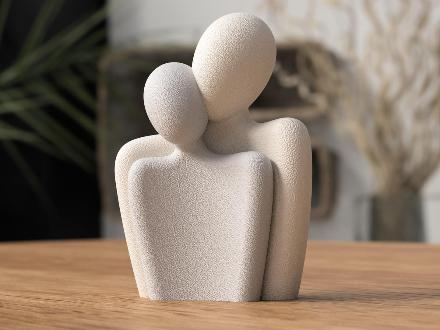 Statua coppia San Valentino | Scultura d’amore astratta moderna in PLA | Regalo romantico per coppie, decorazione casa minimal e elegante 3DodLAB