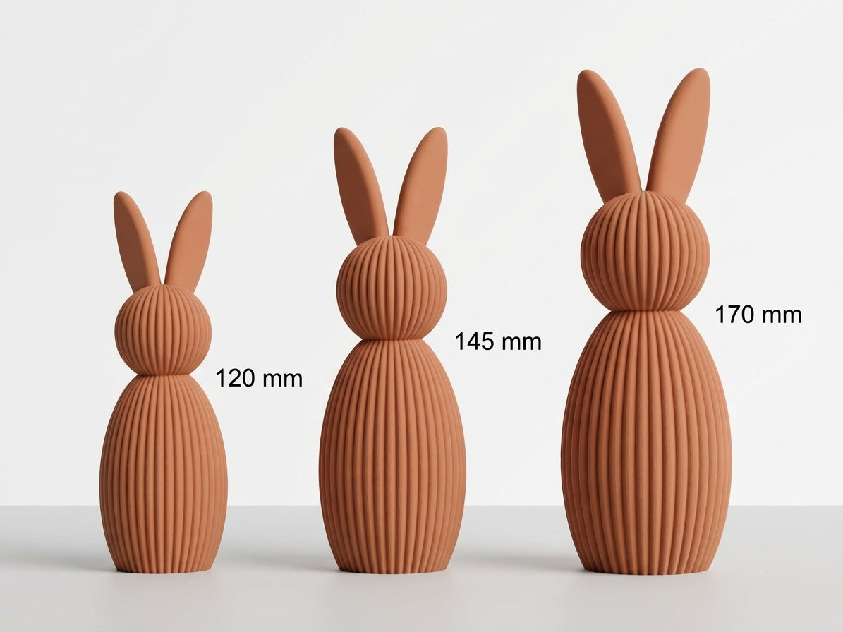 Coniglietto Pasquale Minimal | Japandi/Scandi | 3 Misure | PLA Bio | Stampa 3D