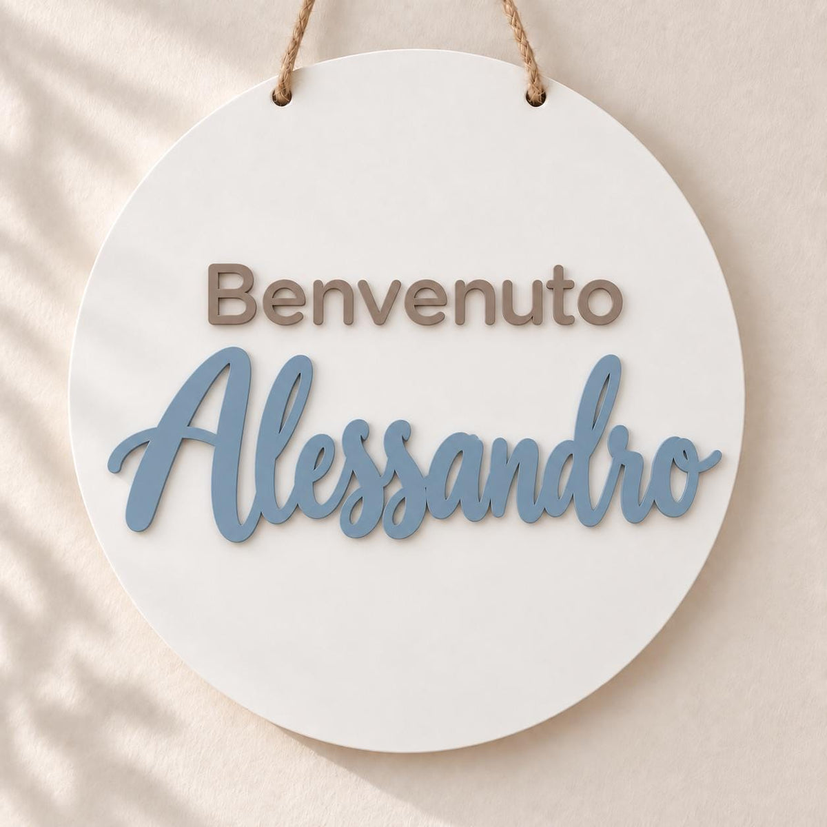 Coccarda nascita personalizzata con nome – 20 cm