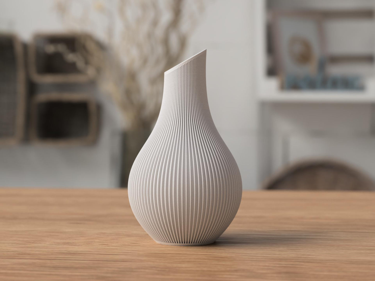 Vaso Japandi “Kanso” | Design scandi-giapponese | Vaso decorativo stampato in 3D