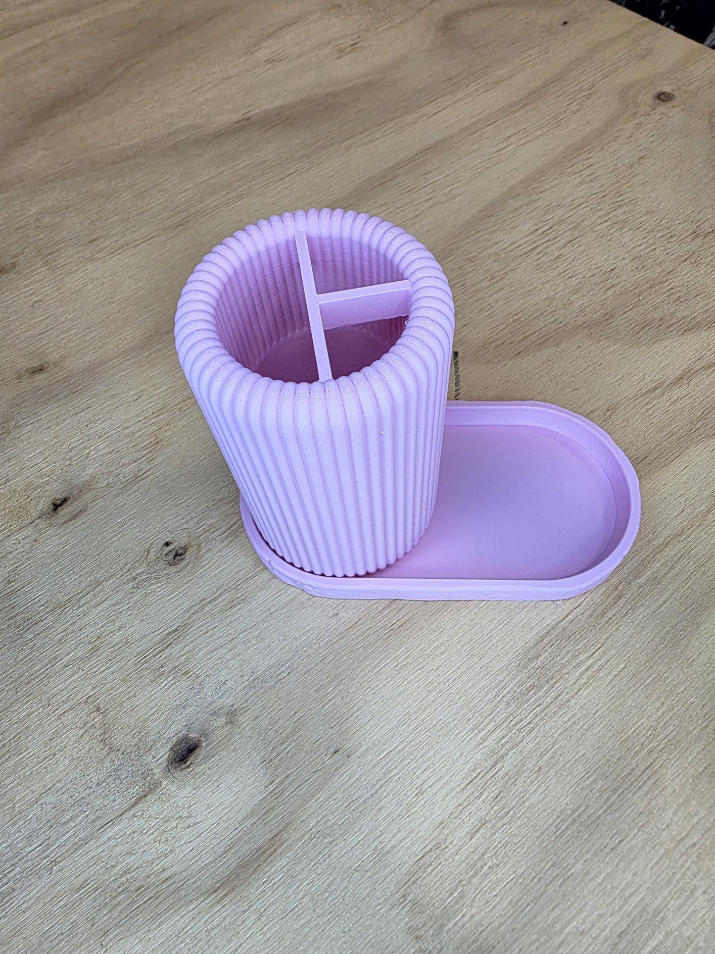 Organizer bagno Shiro effetto pietra – porta spazzolini 3D