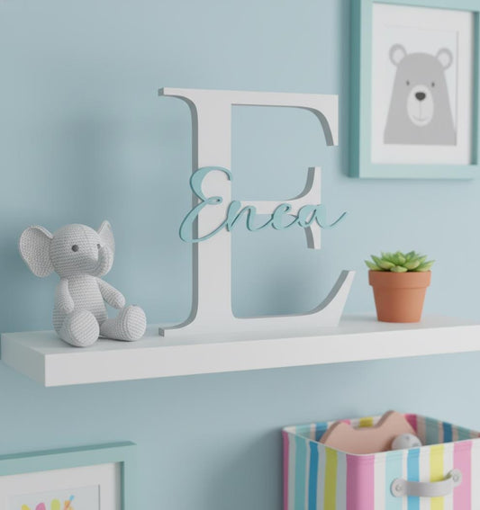 Lettera Iniziale 3D Personalizzata con Nome | 15–20-25 cm