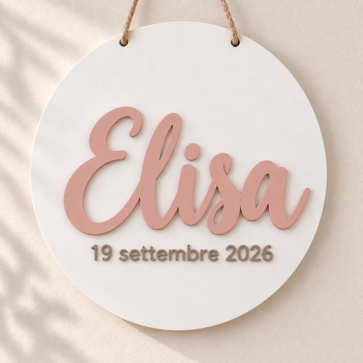 Coccarda nascita personalizzata con nome – 20 cm
