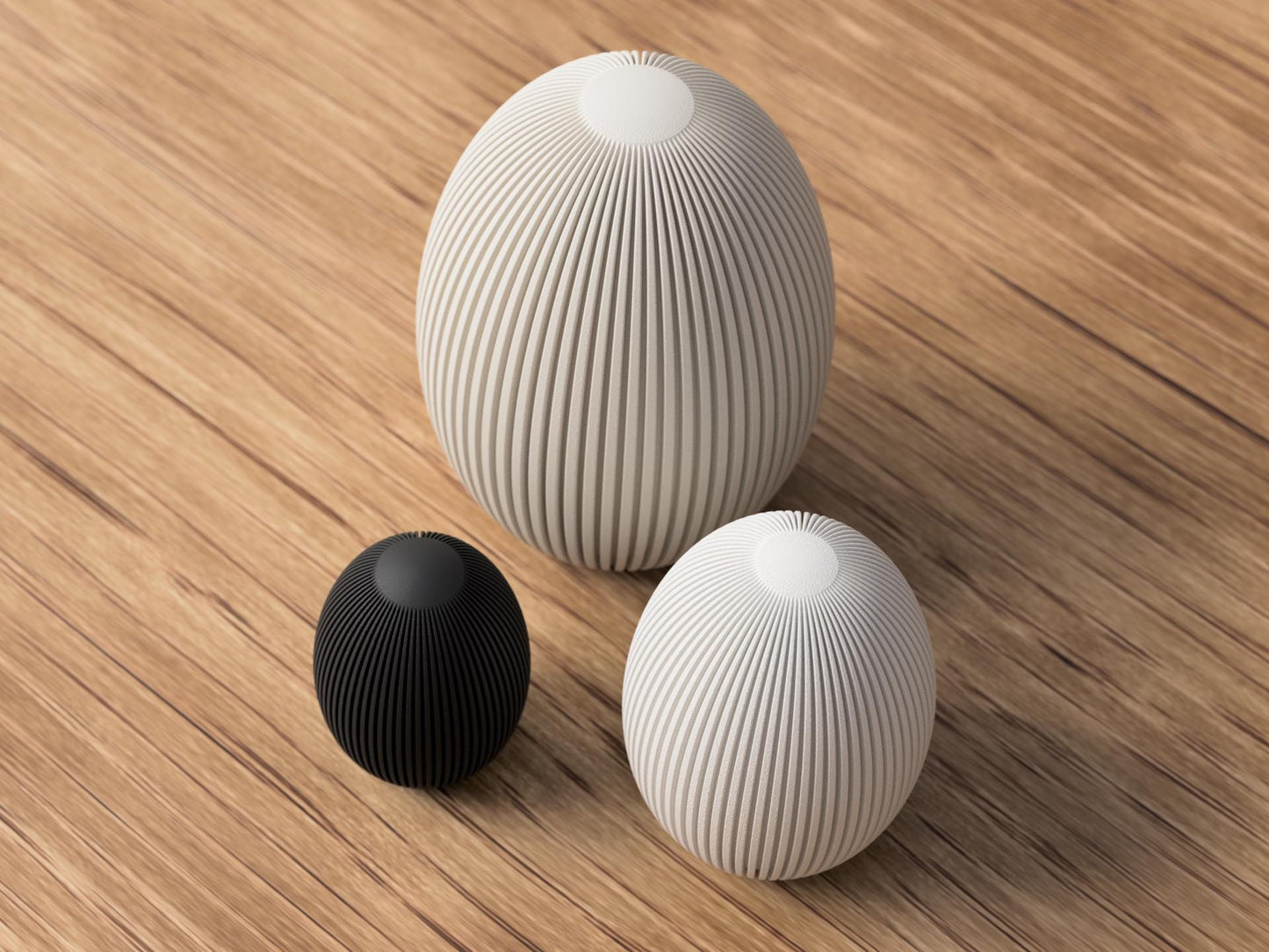 Uova di Pasqua a Coste Minimal | Japandi/Scandi | 60–120 mm