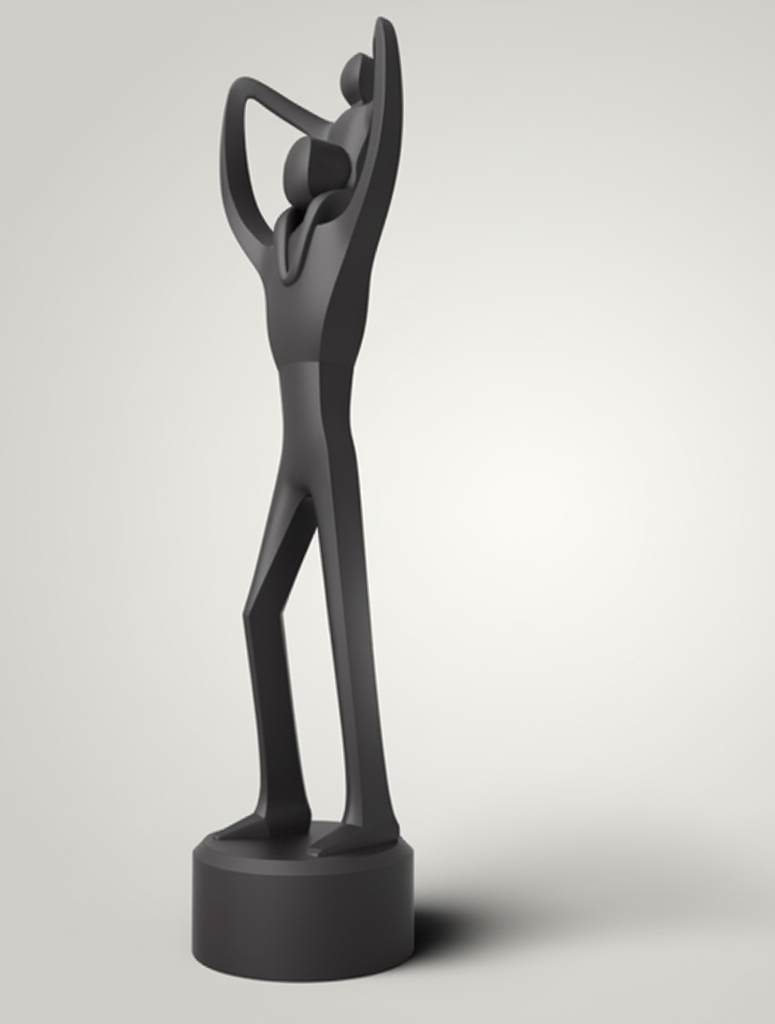 Statuetta Festa del Papà con Bambino sulle Spalle – Regalo Papà Personalizzabile – Scultura Decorativa Stampata in 3D – Altezza 165 mm