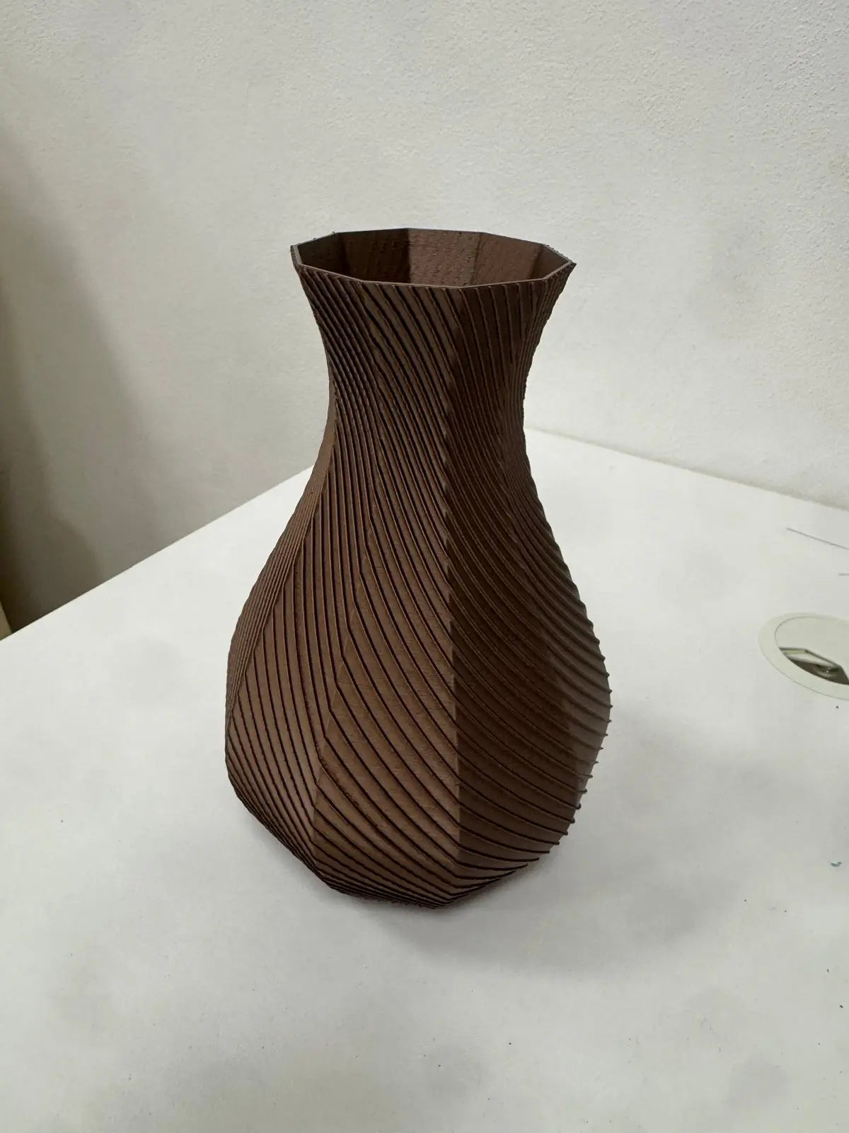 Vaso ottagonale moderno decorativo RAME 3DodLAB