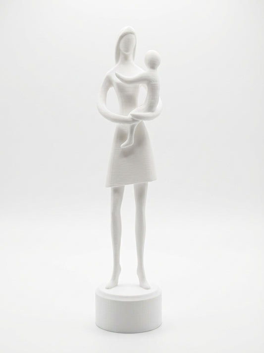 Statuetta Mamma con Bambino Personalizzata | Regalo per la Mamma | Idea Regalo Festa della Mamma | Decorazione Moderna Stampata in 3D