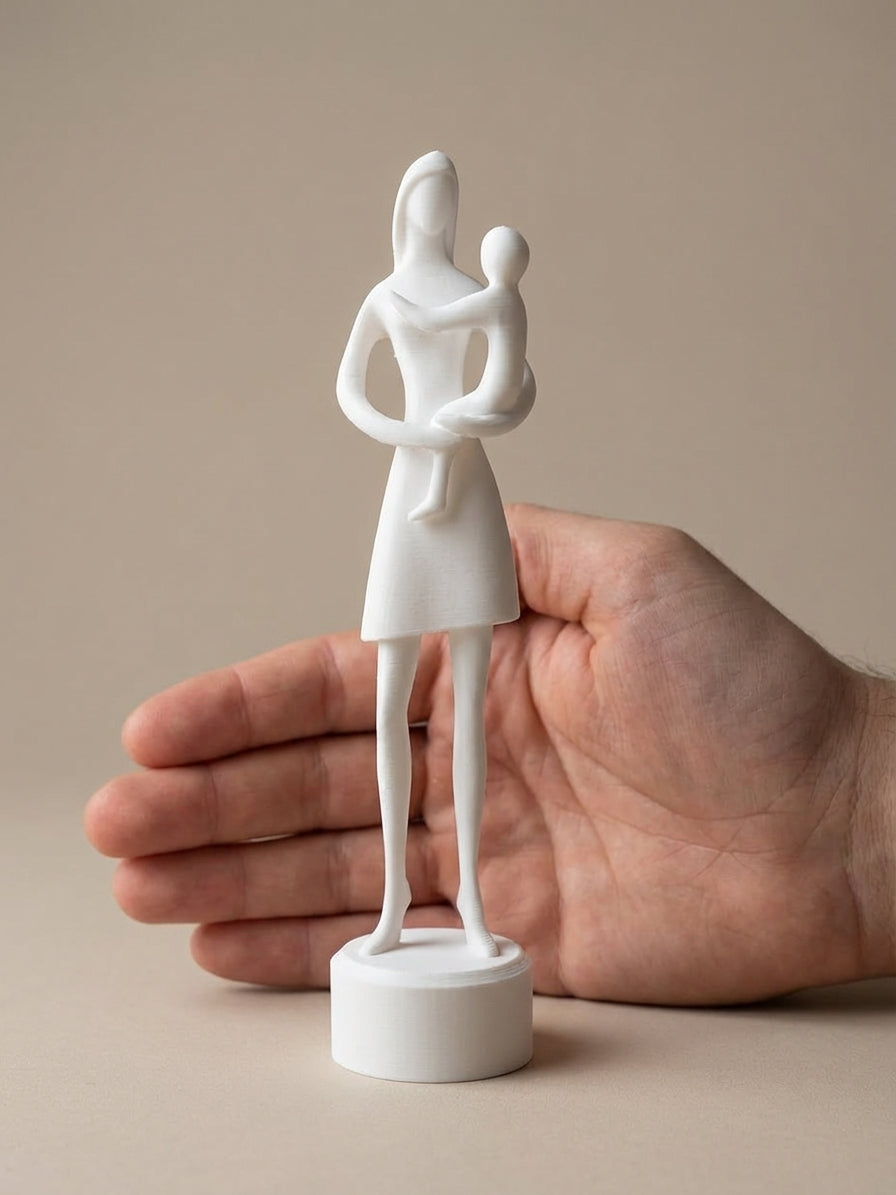 Personalized Mother and Child Figurine | Gift for Mom | Mother's Day Gift Idea | Modern 3D Printed Decoration