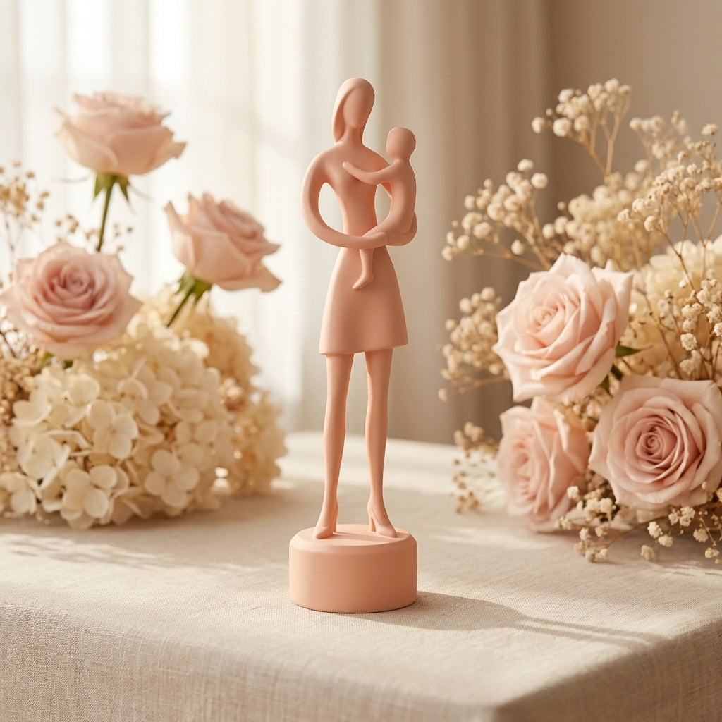 Personalized Mother and Child Figurine | Gift for Mom | Mother's Day Gift Idea | Modern 3D Printed Decoration