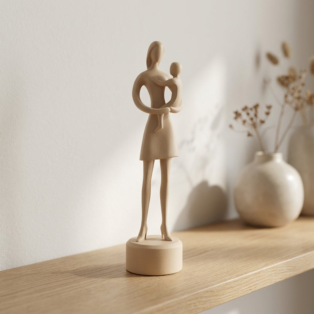 Personalized Mother and Child Figurine | Gift for Mom | Mother's Day Gift Idea | Modern 3D Printed Decoration