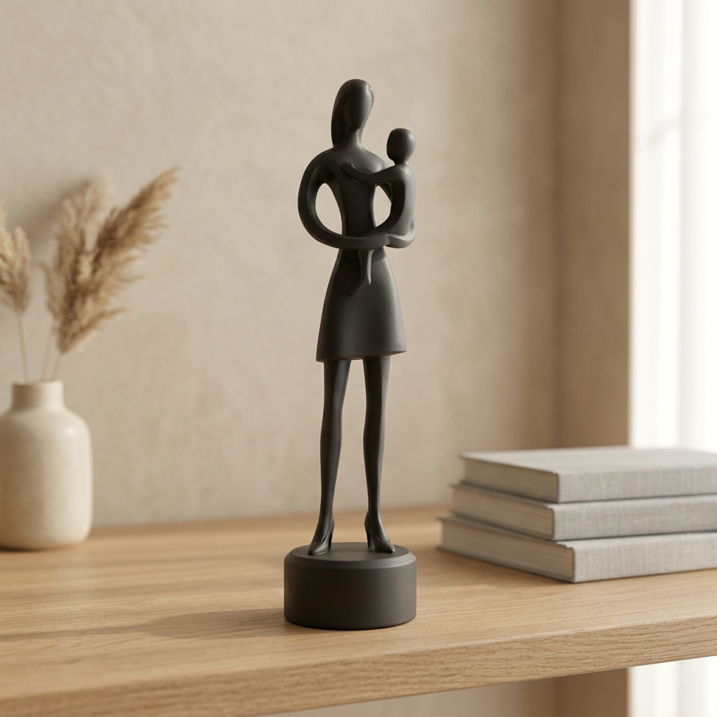 Personalized Mother and Child Figurine | Gift for Mom | Mother's Day Gift Idea | Modern 3D Printed Decoration