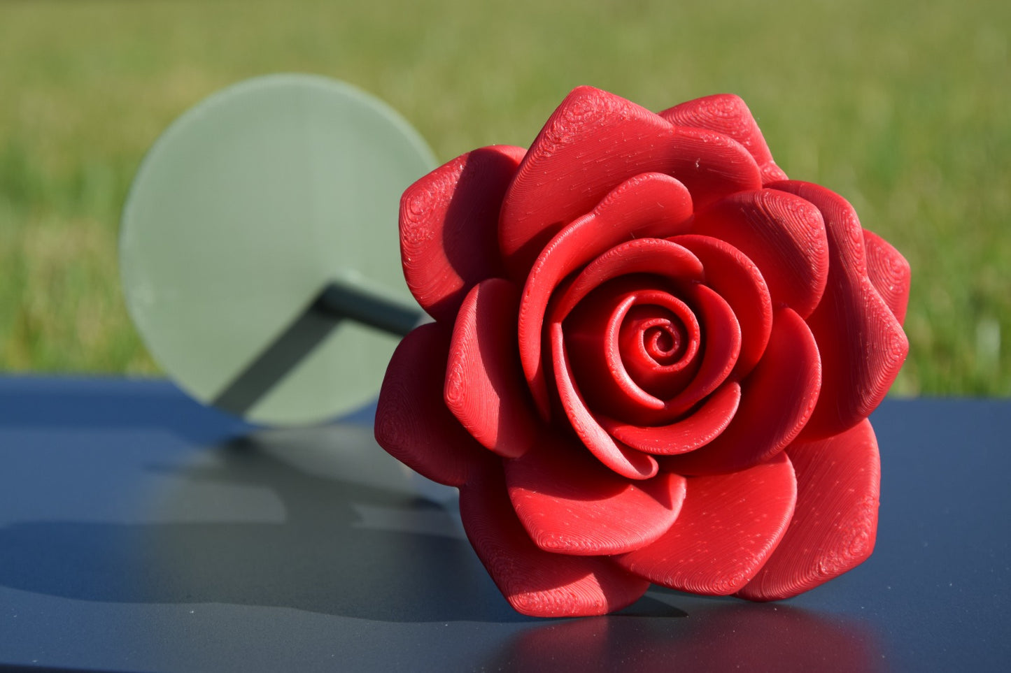 Rosa Eterna con Base – Fiore Decorativo Stampato in 3D (15 / 20 / 25 cm) | 4 Colori