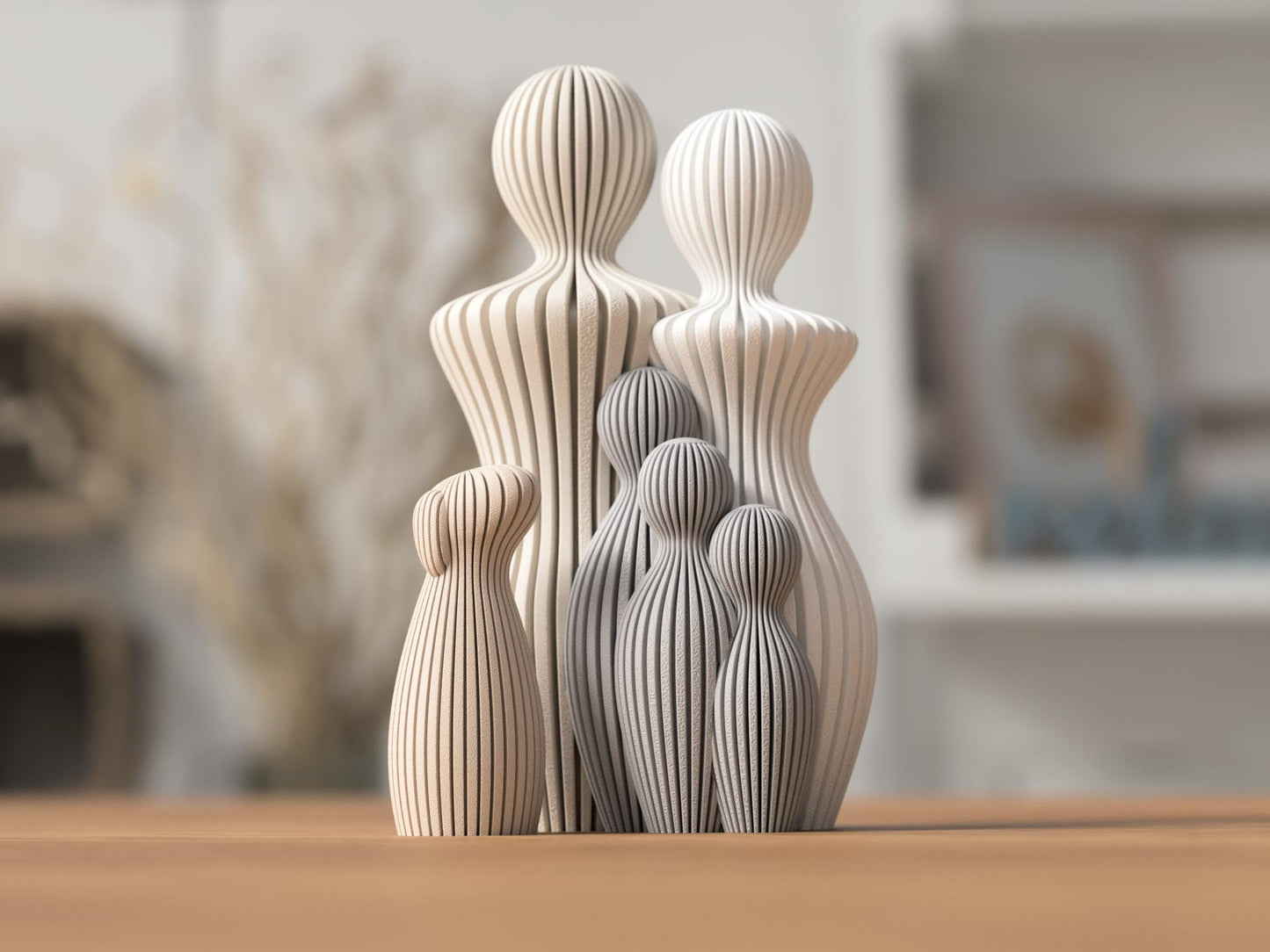 Statua Cane Minimal in PLA | Decorazione Moderna Japandi/Scandi | Stampa 3D | 3 Misure | Idea Regalo