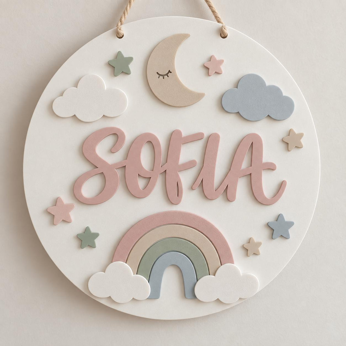 Coccarda nascita personalizzata con nome – 20 cm