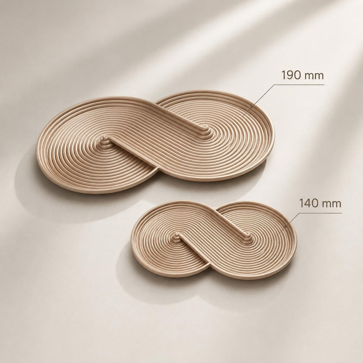Confronto dei formati Infinity da 190 mm e 140 mm con indicazione delle misure