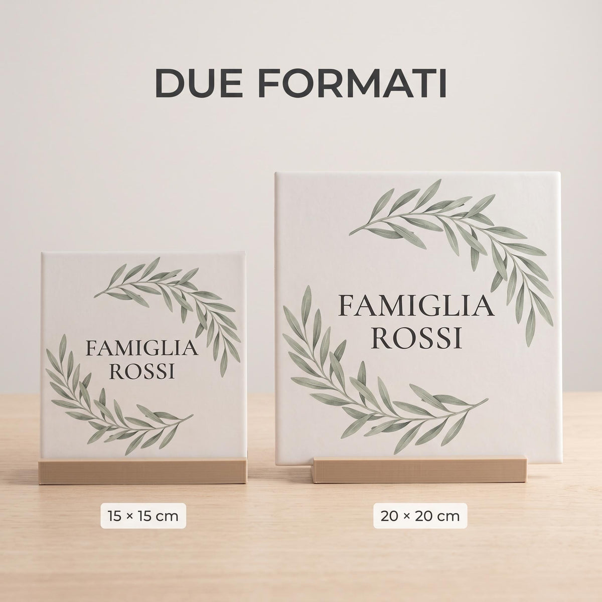 Piastrella personalizzata in ceramica con foto o dedica, maiolica decorativa, regalo per casa 15x15 o 20x20 cm