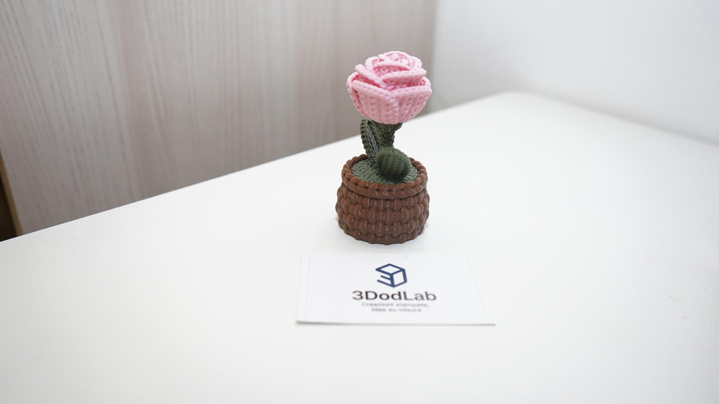 Rose decorative 3D effetto maglia
