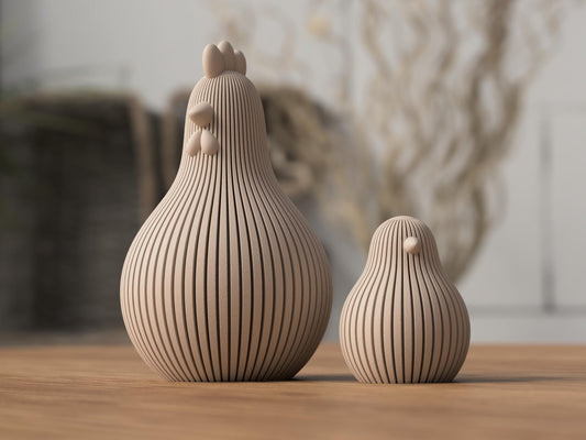 Pulcino Pasquale Japandi Minimal | Decorazione Primaverile in PLA