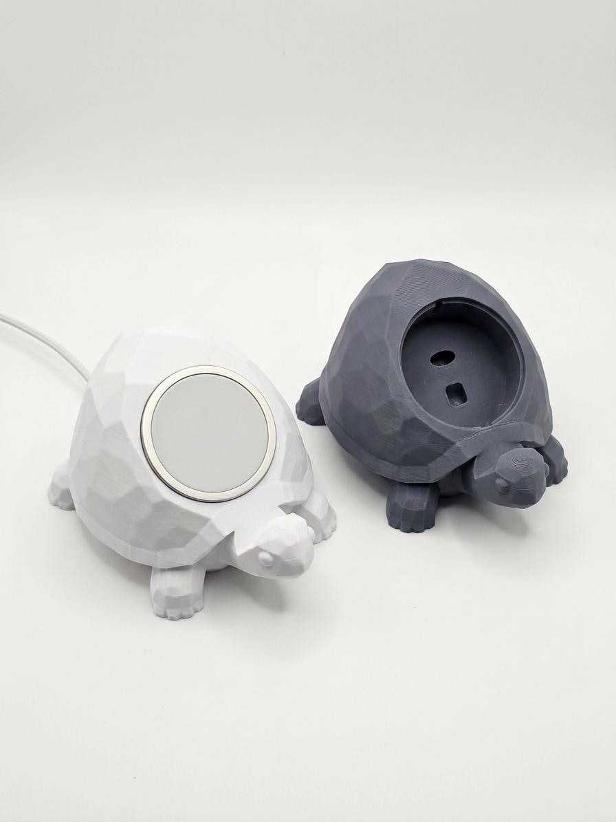 Supporto MagSafe a forma di Tartaruga | Dock iPhone 3D | Stand Scrivania Inclinato | Regalo Originale | Compatibile Apple MagSafe