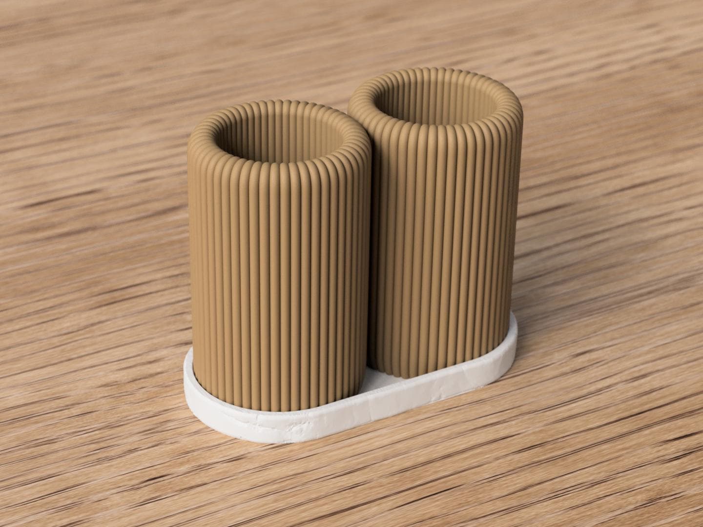 Organizer bagno Shiro effetto pietra – porta spazzolini 3D