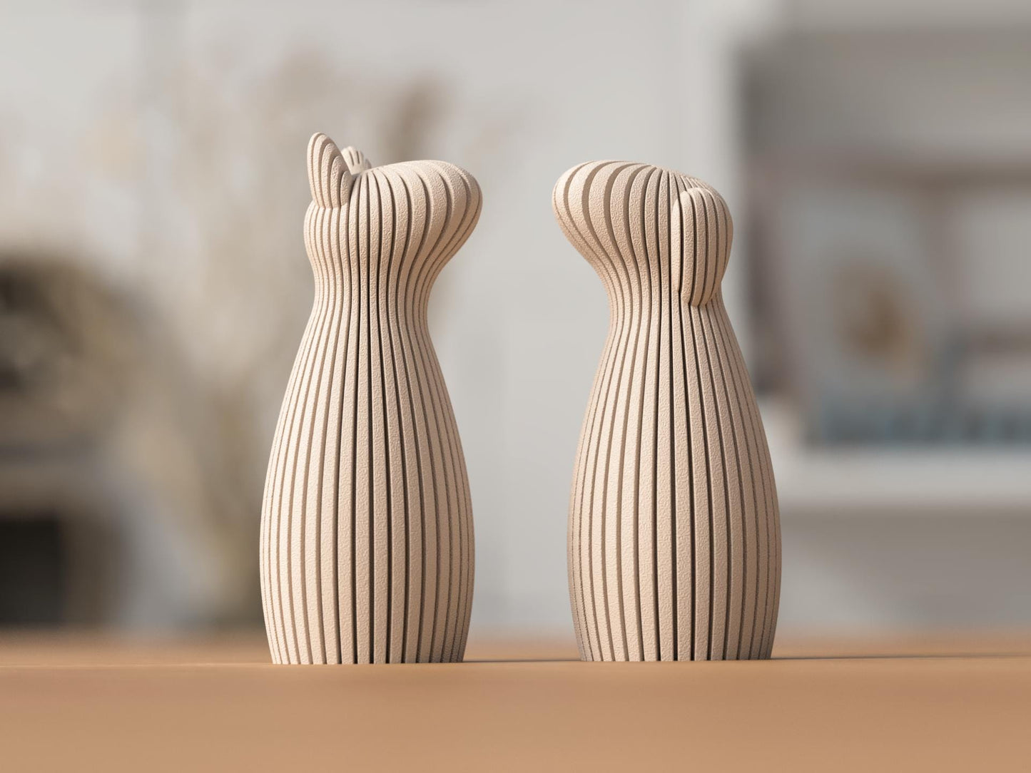Statua Cane Minimal in PLA | Decorazione Moderna Japandi/Scandi | Stampa 3D | 3 Misure | Idea Regalo