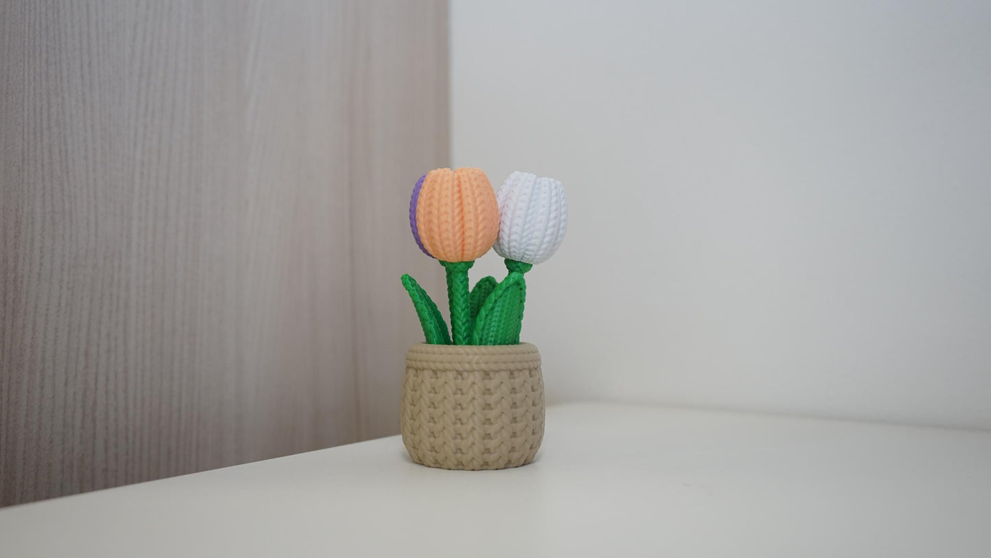 Fiori decorativi 3D effetto maglia