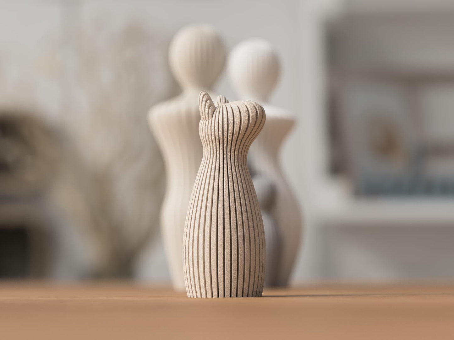 Statua Cane Minimal in PLA | Decorazione Moderna Japandi/Scandi | Stampa 3D | 3 Misure | Idea Regalo