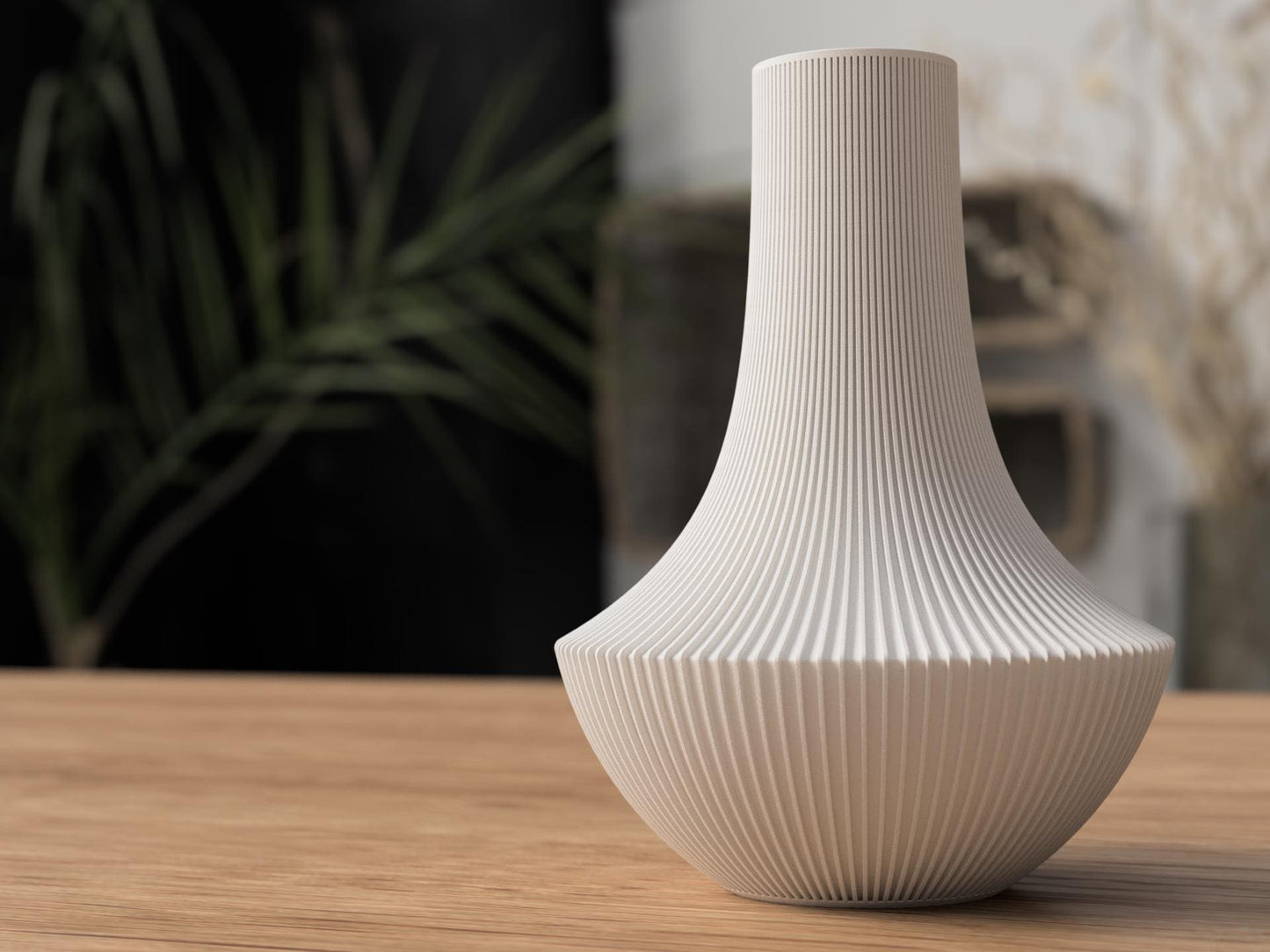 Vaso Japandi SHINTO Rigato 3D in PLA | Vaso decorativo minimal moderno | 18 cm / 21 cm | 3DodLAB
