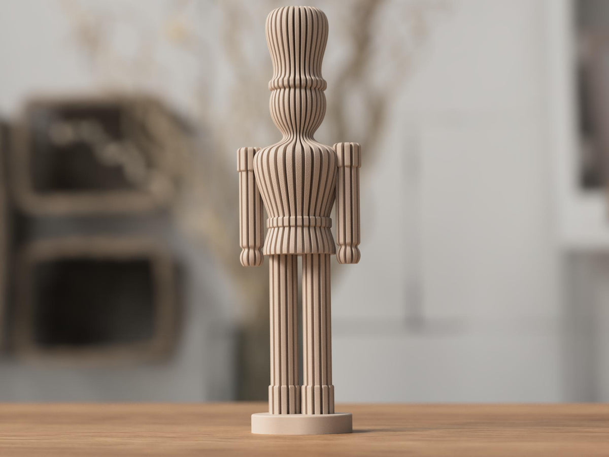 Schiaccianoci Japandi 21 cm, decorazione di Natale moderna