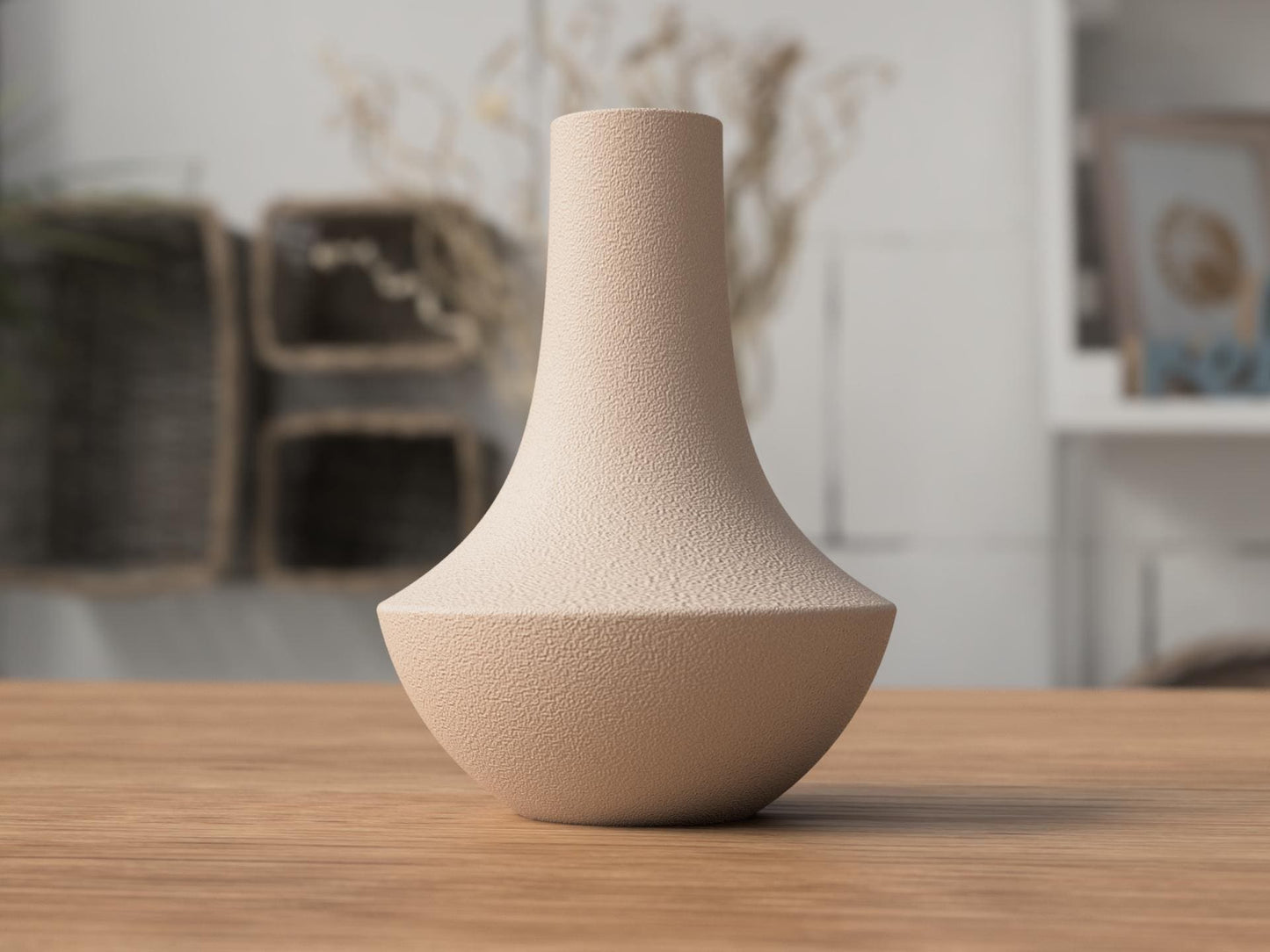 Vaso SHINTO Fuzzy Skin in PLA | Vaso decorativo moderno texture soft | 18 cm / 21 cm | 3DodLAB