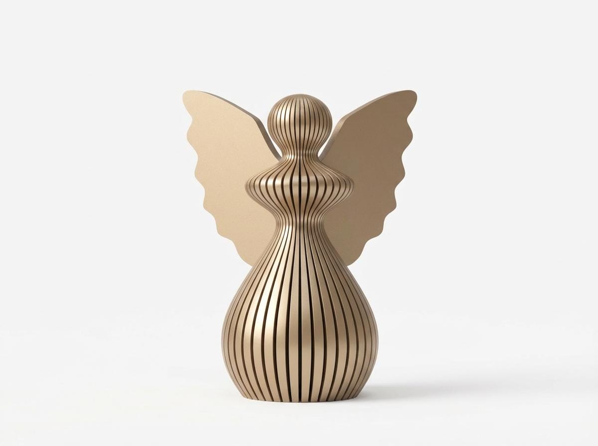 Angelo di Natale in PLA 8 cm | Decorazione natalizia stampata 3D | Addobbo albero, idea regalo originale, decorazioni fatte a mano. 3DodLAB