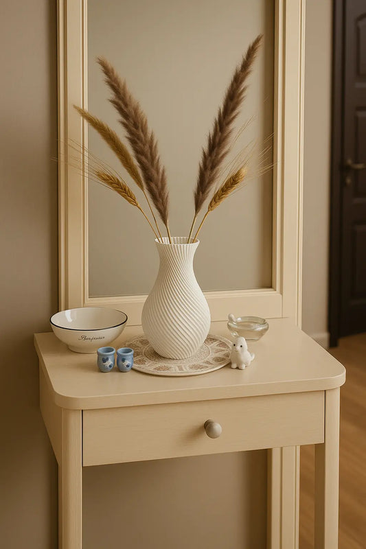 Vaso ottagonale moderno BIANCO