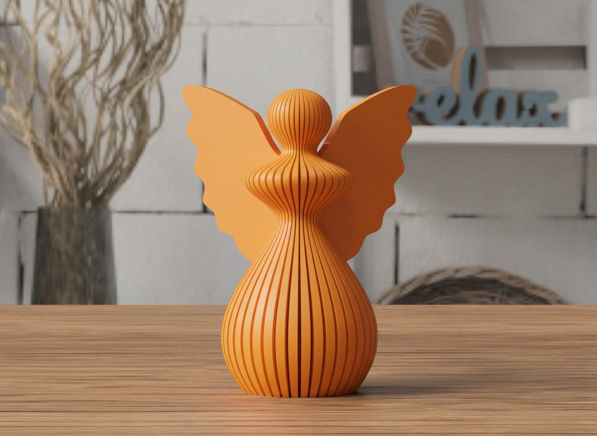 Angelo di Natale in PLA 8 cm | Decorazione natalizia stampata 3D | Addobbo albero, idea regalo originale, decorazioni fatte a mano. 3DodLAB