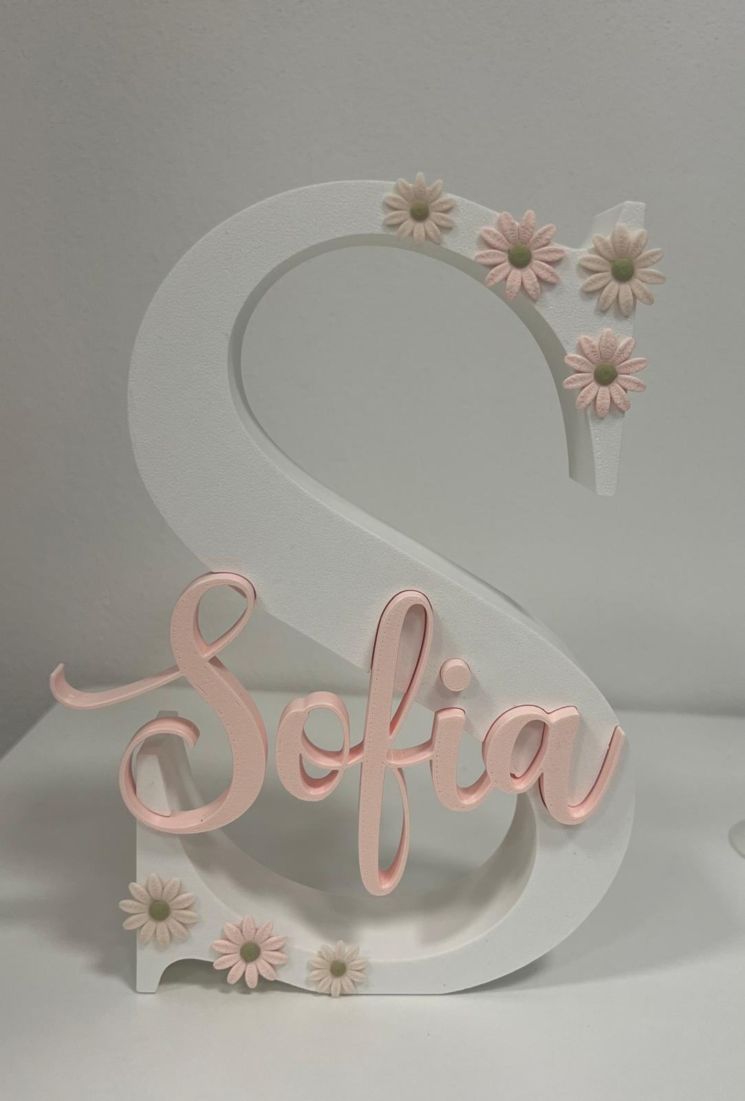 Personalized 3D Initial Letter with Name | 15–20–25–30 cm