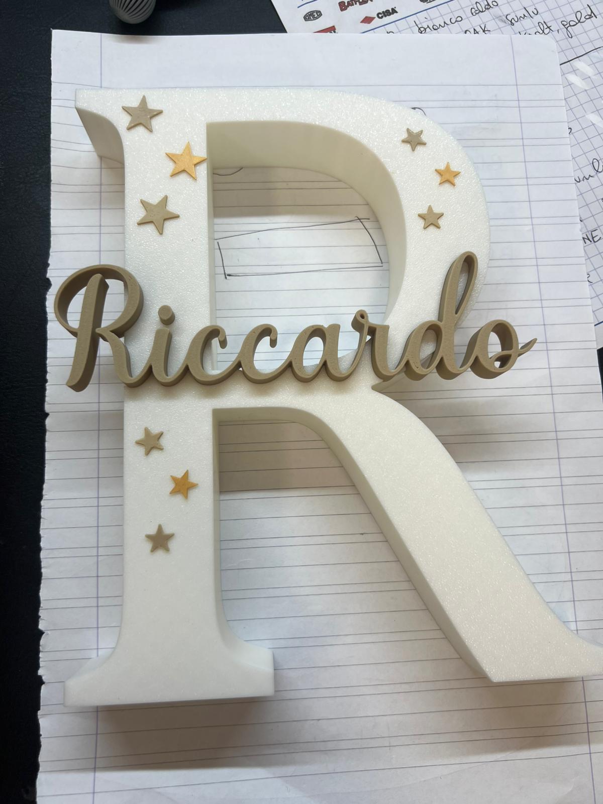 Personalized 3D Initial Letter with Name | 15–20–25–30 cm