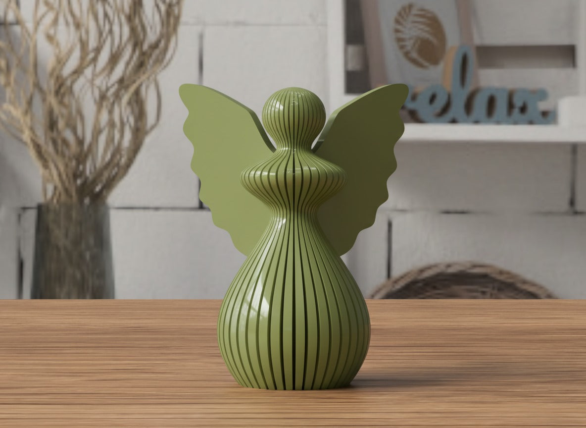 Angelo di Natale in PLA 8 cm | Decorazione natalizia stampata 3D | Addobbo albero, idea regalo originale, decorazioni fatte a mano. 3DodLAB