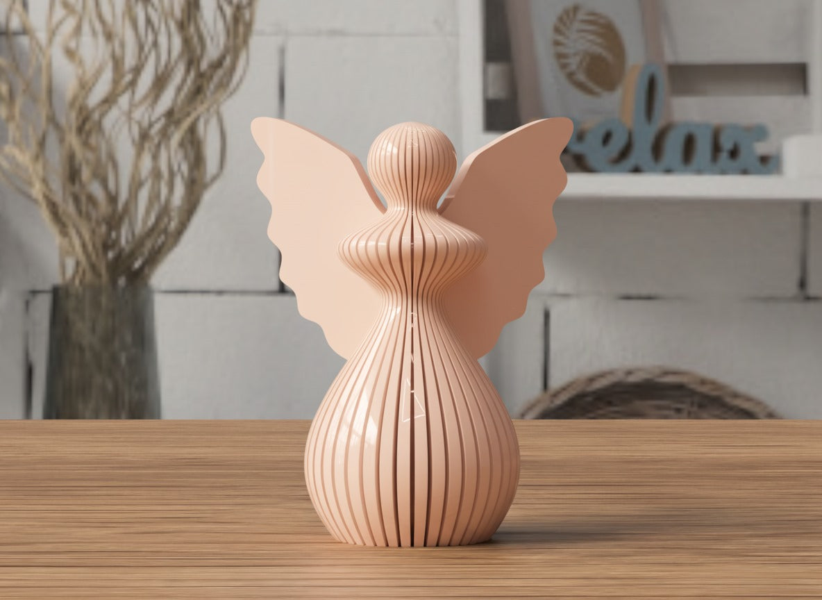 Angelo di Natale in PLA 8 cm | Decorazione natalizia stampata 3D | Addobbo albero, idea regalo originale, decorazioni fatte a mano. 3DodLAB