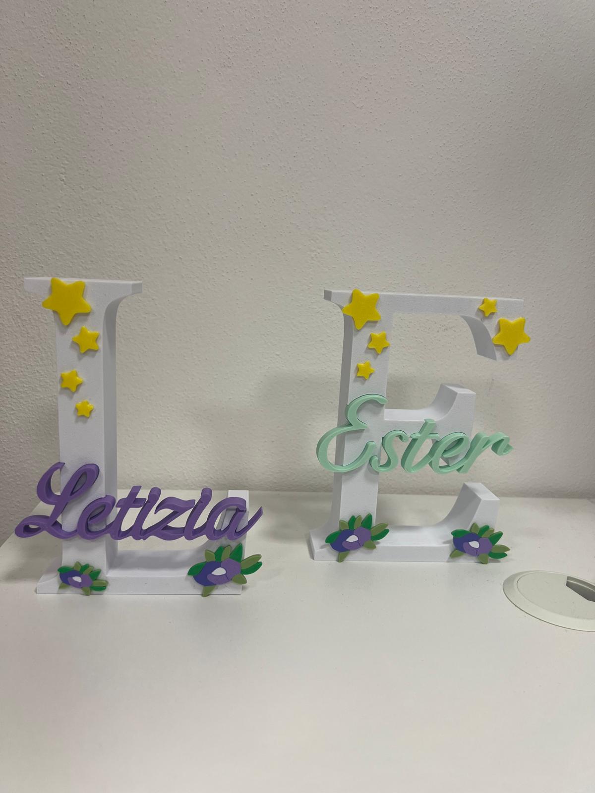 Personalized 3D Initial Letter with Name | 15–20–25–30 cm