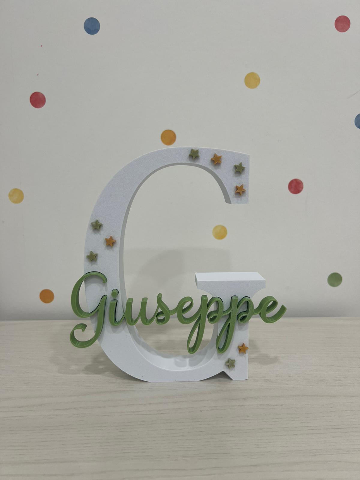 Personalized 3D Initial Letter with Name | 15–20–25–30 cm