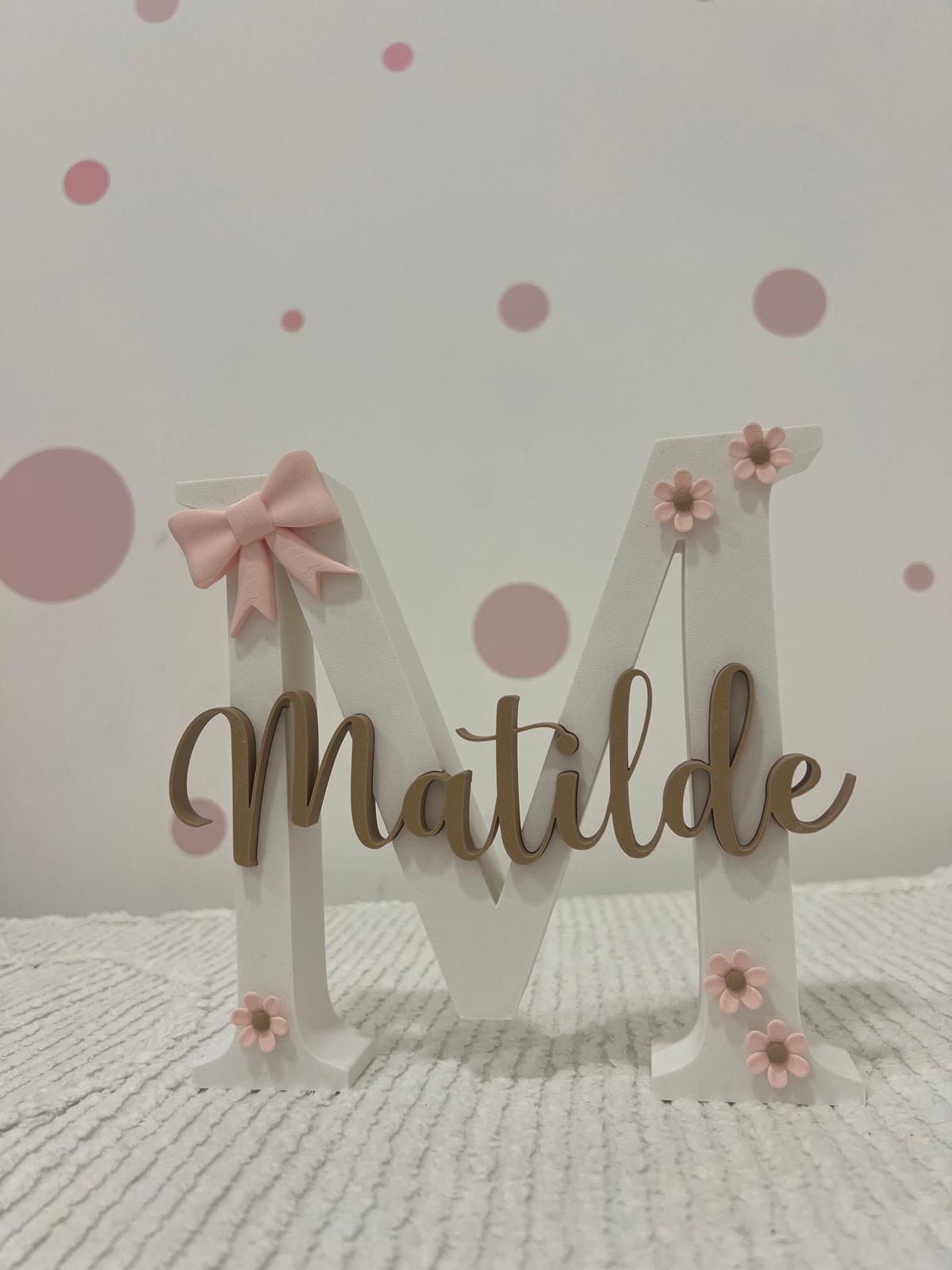 Personalized 3D Initial Letter with Name | 15–20–25–30 cm